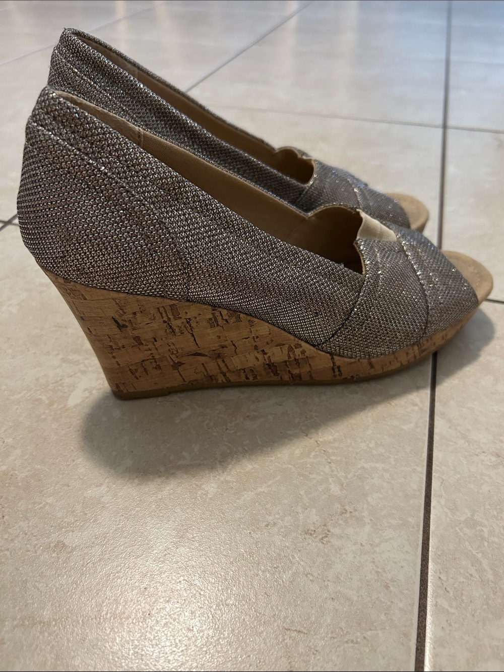Rampage Tanaya Gold Glitter Wedges